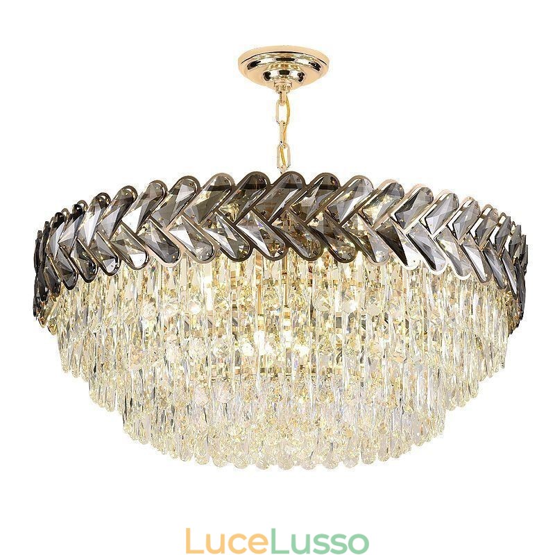 Lampada a sospensione in cristallo Lampada da soffitto in oro