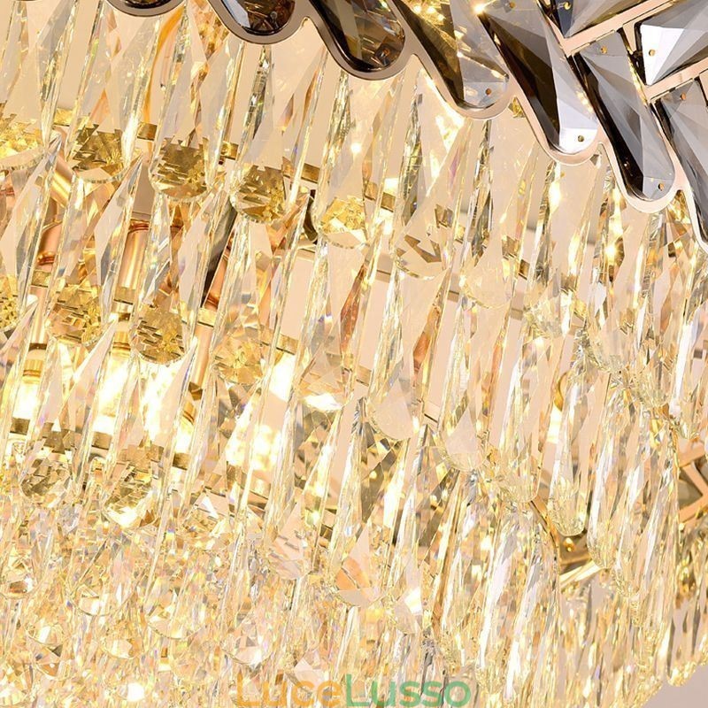 Lampada a sospensione in cristallo Lampada da soffitto in oro