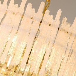 Lampada a sospensione rotonda in corallo di cristallo
