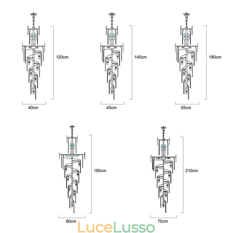 Lampada a sospensione scintillante Grande lampada da soffitto