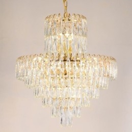 Moderna lampada a sospensione in cristallo, plafoniere contemporanee