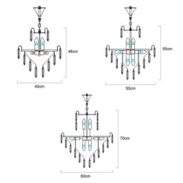 Elegante lampada a sospensione in cristallo rotondo da soffitto