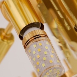 Elegante lampada a sospensione in cristallo rotondo da soffitto