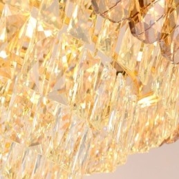 Lampada a sospensione moderna in cristallo, lampada da soffitto rotonda