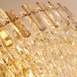 Lampada a sospensione moderna in cristallo, lampada da soffitto rotonda