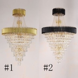 Lampada a sospensione moderna in cristallo Lampada da soffitto conica