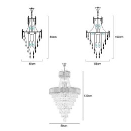 Lampada a sospensione moderna in cristallo Lampada da soffitto conica
