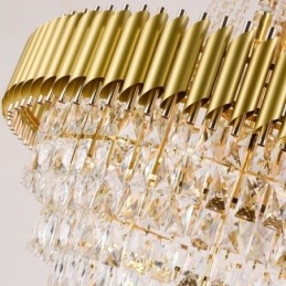 Lampada a sospensione moderna in cristallo Lampada da soffitto conica