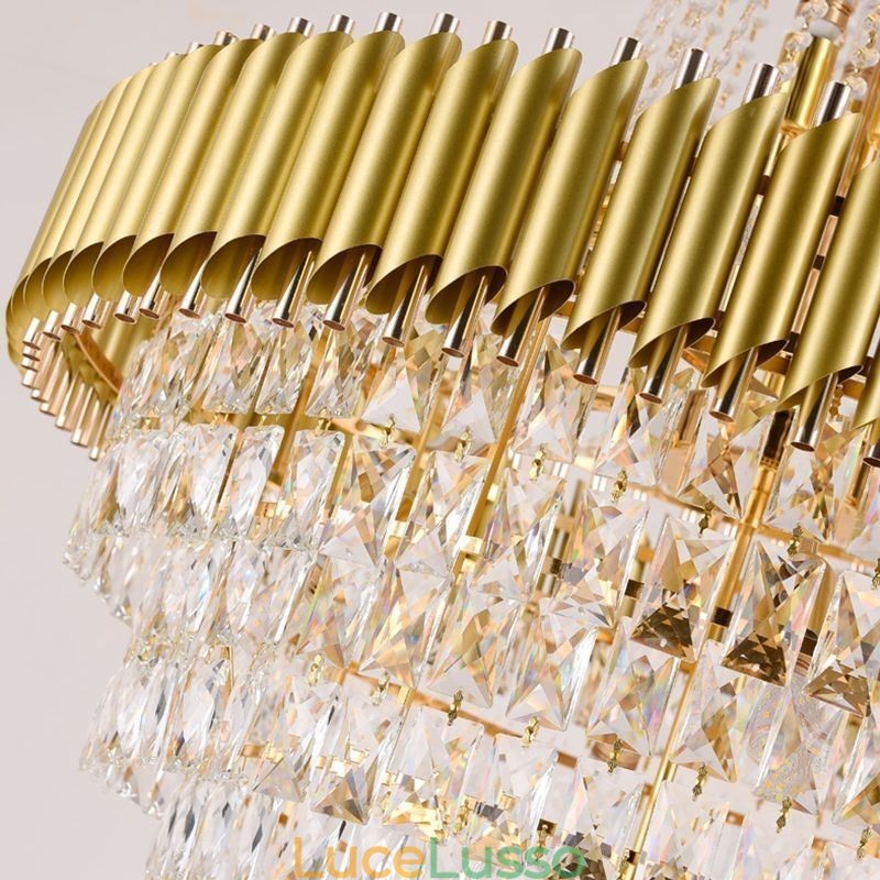 Lampada a sospensione moderna in cristallo Lampada da soffitto conica