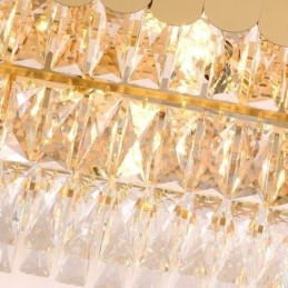 Lampada a sospensione in cristallo Lampada da soffitto ovale di lusso