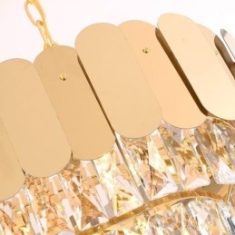 Lampada a sospensione in cristallo Lampada da soffitto ovale di lusso
