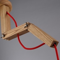 Lampadario Mini Stile Moderno Contemporaneo Legno Bambù