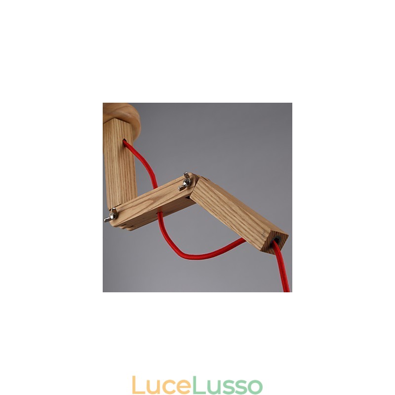 Lampadario Mini Stile Moderno Contemporaneo Legno Bambù