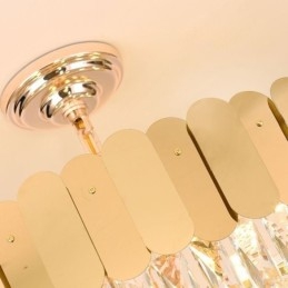 Lampada a sospensione moderna Lampada a sospensione rotonda in cristallo