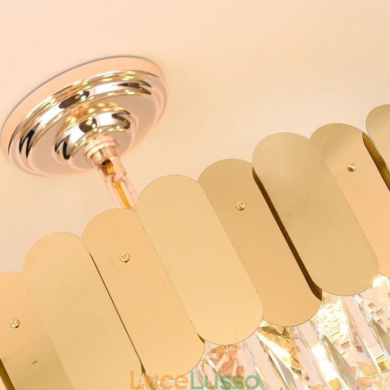 Lampada a sospensione moderna Lampada a sospensione rotonda in cristallo