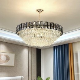 Lampada a sospensione in cristallo Lampada da soffitto contemporanea