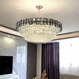 Lampada a sospensione in cristallo Lampada da soffitto contemporanea