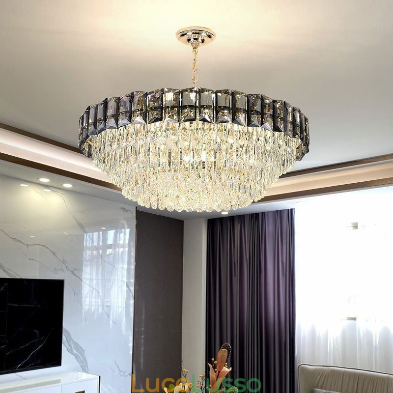 Lampada a sospensione in cristallo Lampada da soffitto contemporanea