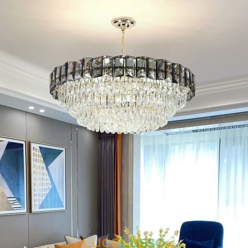 Lampada a sospensione in cristallo Lampada da soffitto contemporanea
