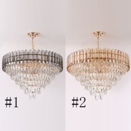 Lampada a sospensione moderna in cristallo, lampada da soffitto