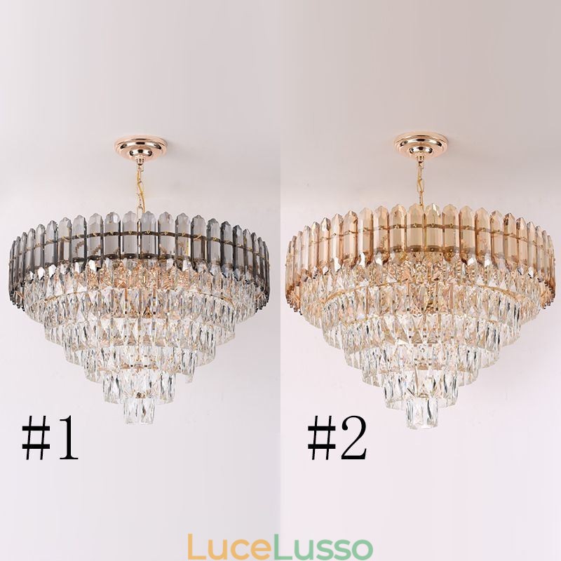 Lampada a sospensione moderna in cristallo, lampada da soffitto