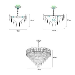 Lampada a sospensione moderna in cristallo, lampada da soffitto