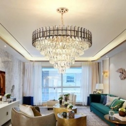 Lampada a sospensione moderna in cristallo, lampada da soffitto