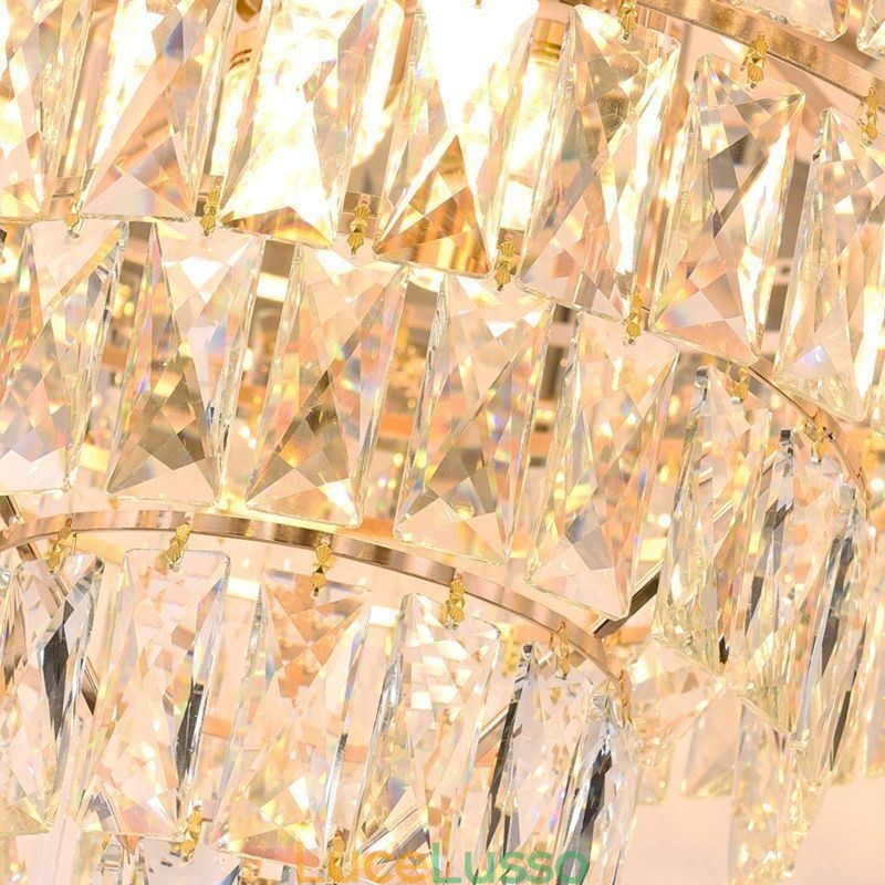 Lampada a sospensione moderna in cristallo, lampada da soffitto
