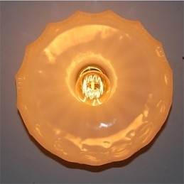Lampada da soffitto in vetro di giada imitazione retrò a 1 testa di loto