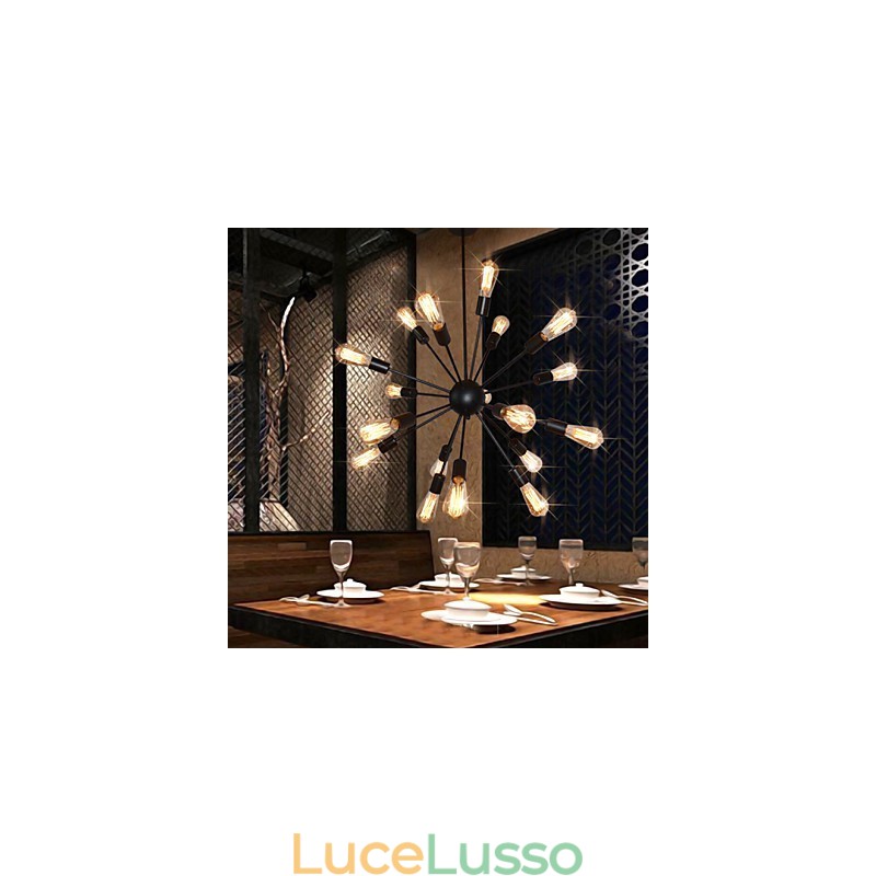 Lampadario in metallo ottone anticato Country Designers