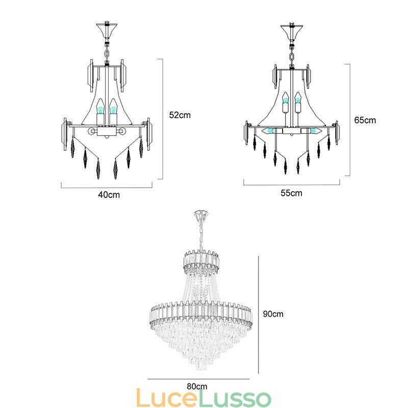 Lampada a sospensione moderna in cristallo Lampada da soffitto