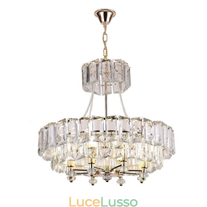 Lampada a sospensione in cristallo bianco, luci da soffitto moderne, luci sospese