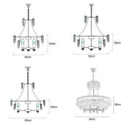 Lampada a sospensione in cristallo bianco, luci da soffitto moderne, luci sospese