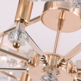 Lampada a sospensione in cristallo bianco, luci da soffitto moderne, luci sospese