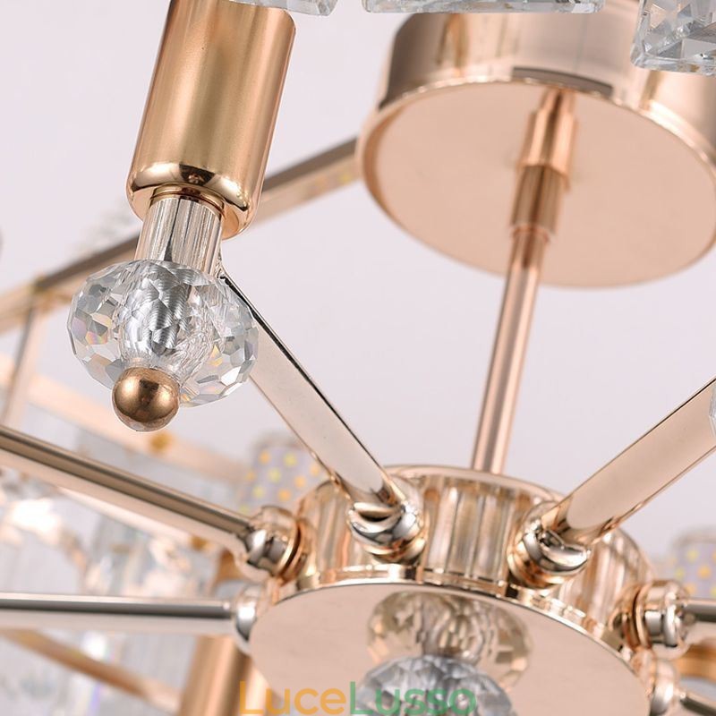 Lampada a sospensione in cristallo bianco, luci da soffitto moderne, luci sospese