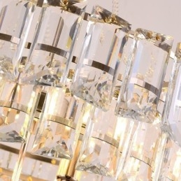 Lampada a sospensione in cristallo bianco, luci da soffitto moderne, luci sospese
