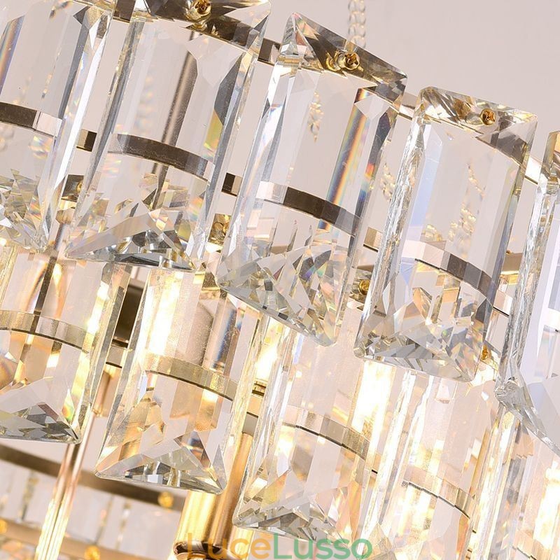 Lampada a sospensione in cristallo bianco, luci da soffitto moderne, luci sospese