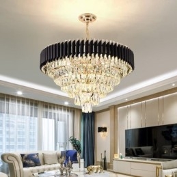 Lampada a sospensione in cristallo di lusso Lampada da soffitto 6 9 12 luci