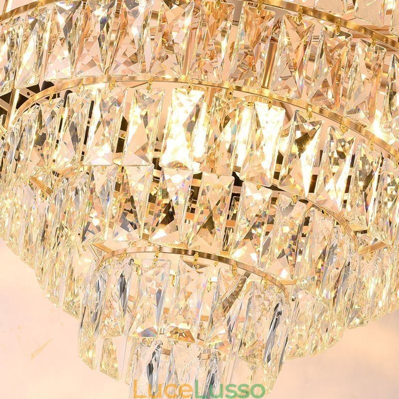 Lampada a sospensione in cristallo di lusso Lampada da soffitto 6 9 12 luci