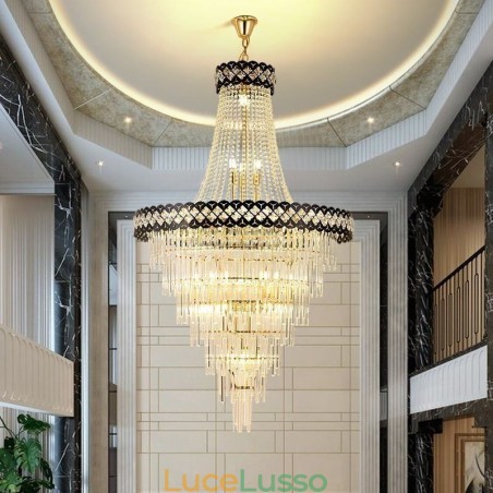 Lussuosa lampada a sospensione in cristallo da soffitto Lussuosa lampada a sospensione in cristallo da soffitto