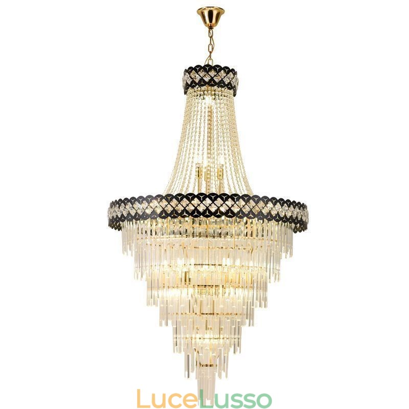 Lussuosa lampada a sospensione in cristallo da soffitto