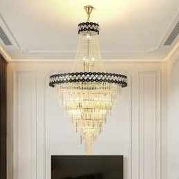 Lussuosa lampada a sospensione in cristallo da soffitto