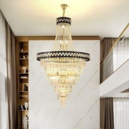 Lussuosa lampada a sospensione in cristallo da soffitto