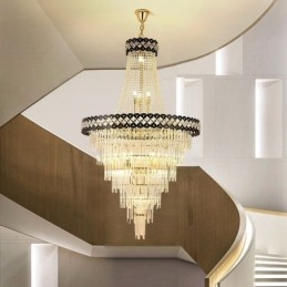 Lussuosa lampada a sospensione in cristallo da soffitto