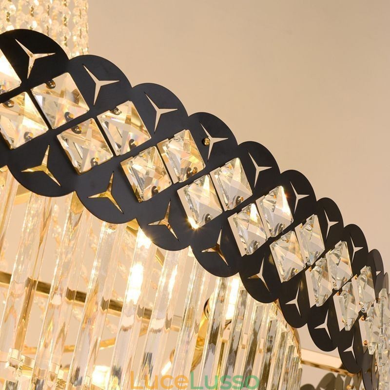 Lussuosa lampada a sospensione in cristallo da soffitto