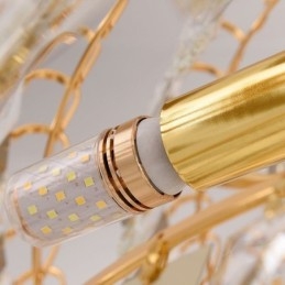 Lussuosa lampada a sospensione in cristallo da soffitto