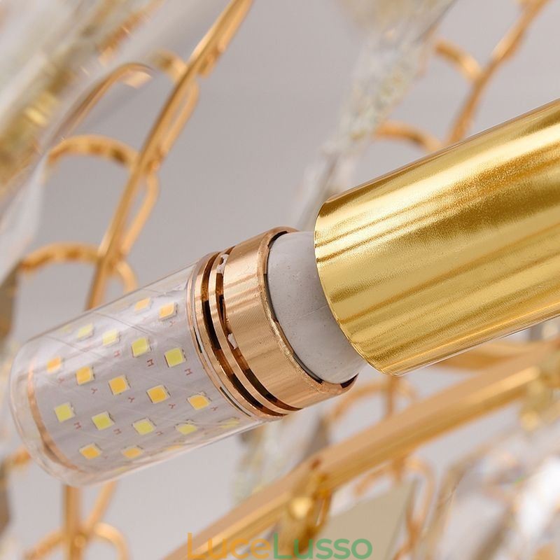 Lussuosa lampada a sospensione in cristallo da soffitto