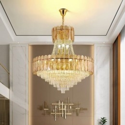 Lampada a sospensione in cristallo europeo Lampada da soffitto contemporanea