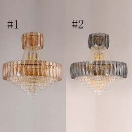 Lampada a sospensione in cristallo europeo Lampada da soffitto contemporanea