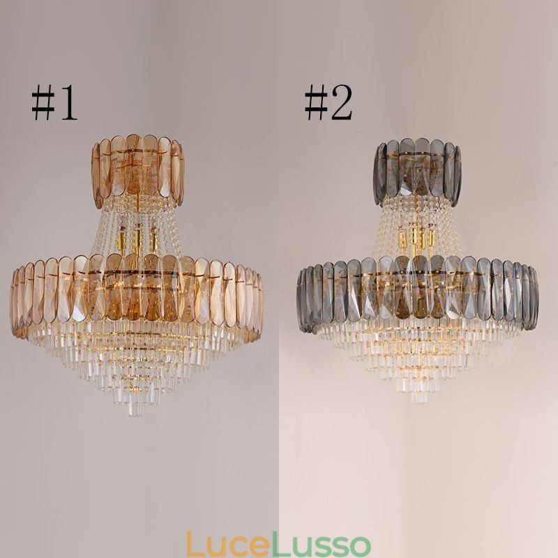 Lampada a sospensione in cristallo europeo Lampada da soffitto contemporanea